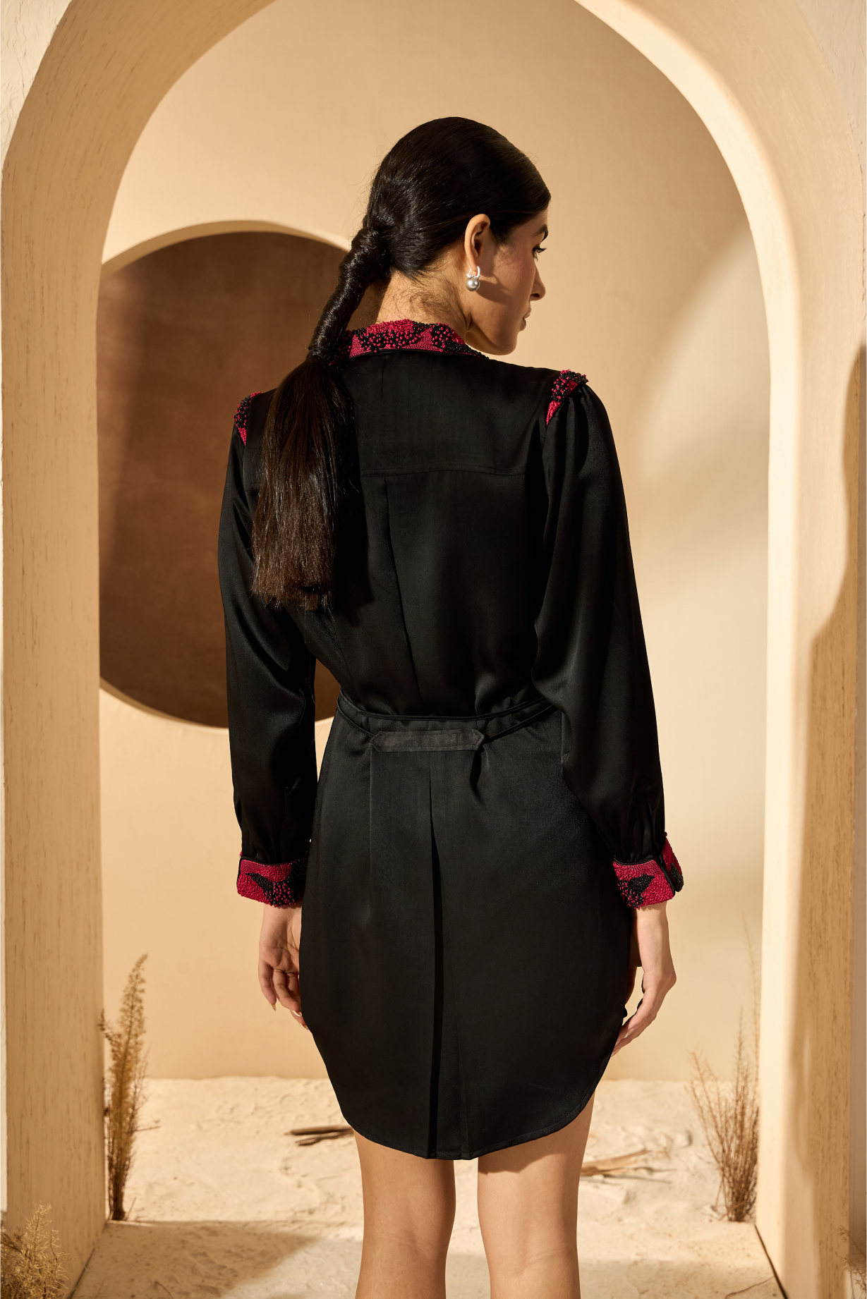 KIM SHIRT DRESS IN BLACK