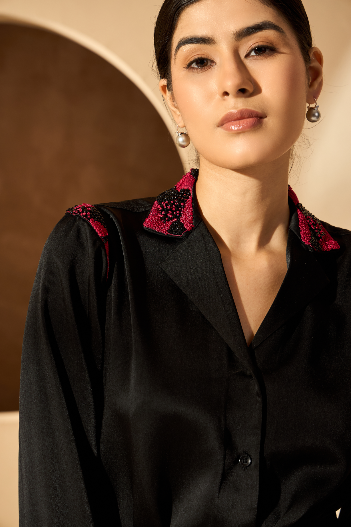KIM SHIRT DRESS IN BLACK