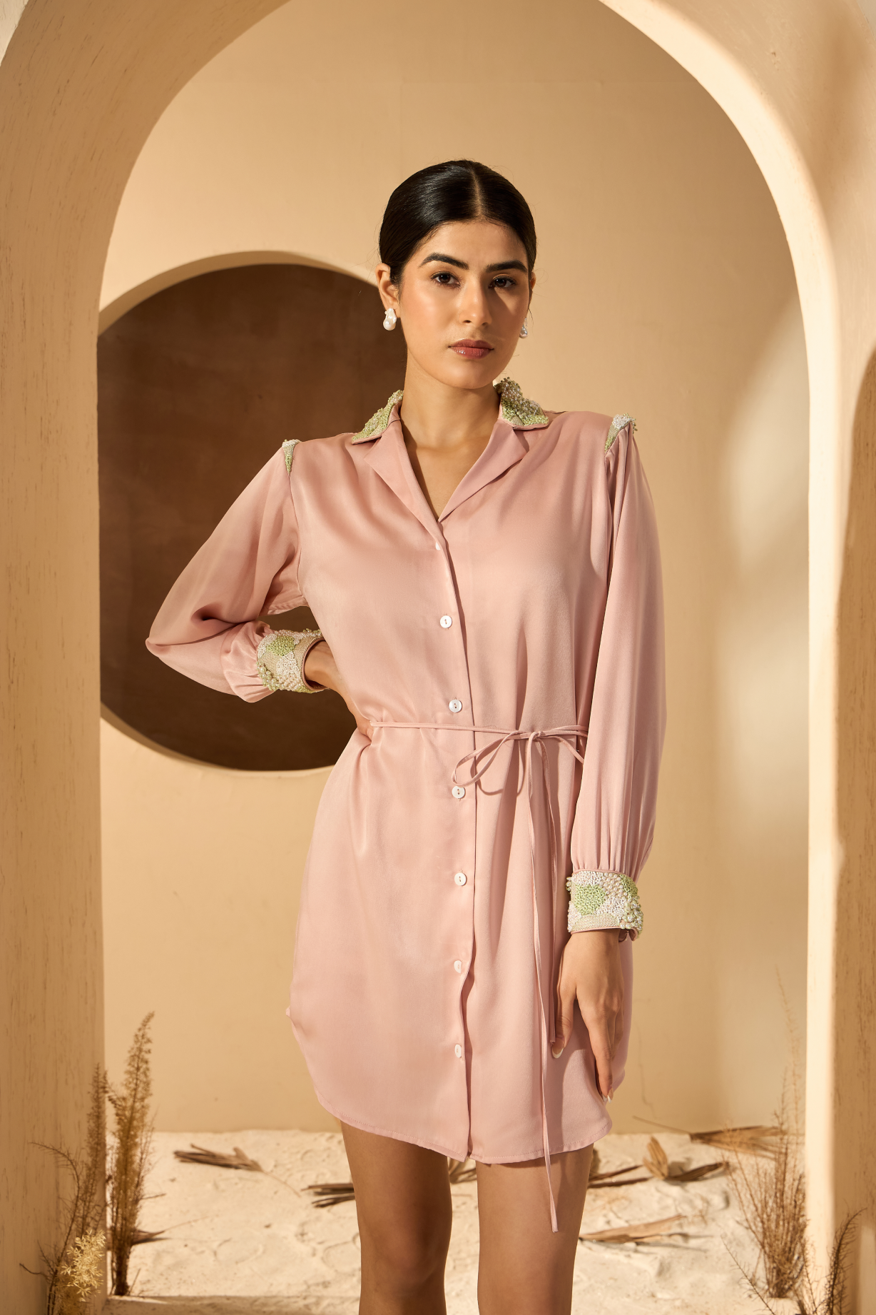 KIM SHIRT DRESS IN PINK